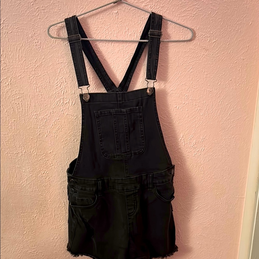 Stylish Black Denim Overalls for Kids